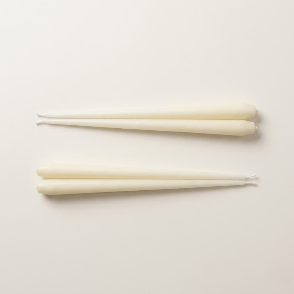 Kit 4 Velas Cônicas Decorativas 100% Parafina Duração 8h (Cor Única)