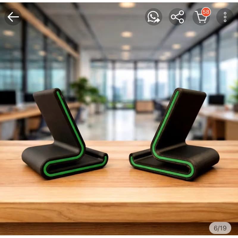 Suporte para Celular/Tablet em Impressão 3D – Design Moderno Bicolor