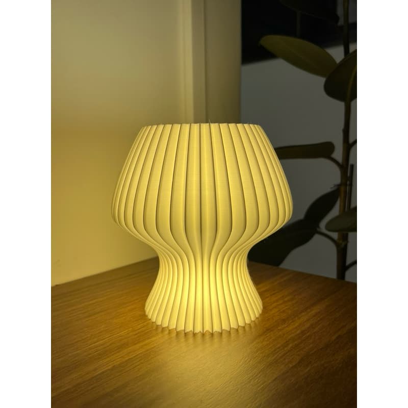 Luminária Led Plissada - Decorativa - Branco Quente