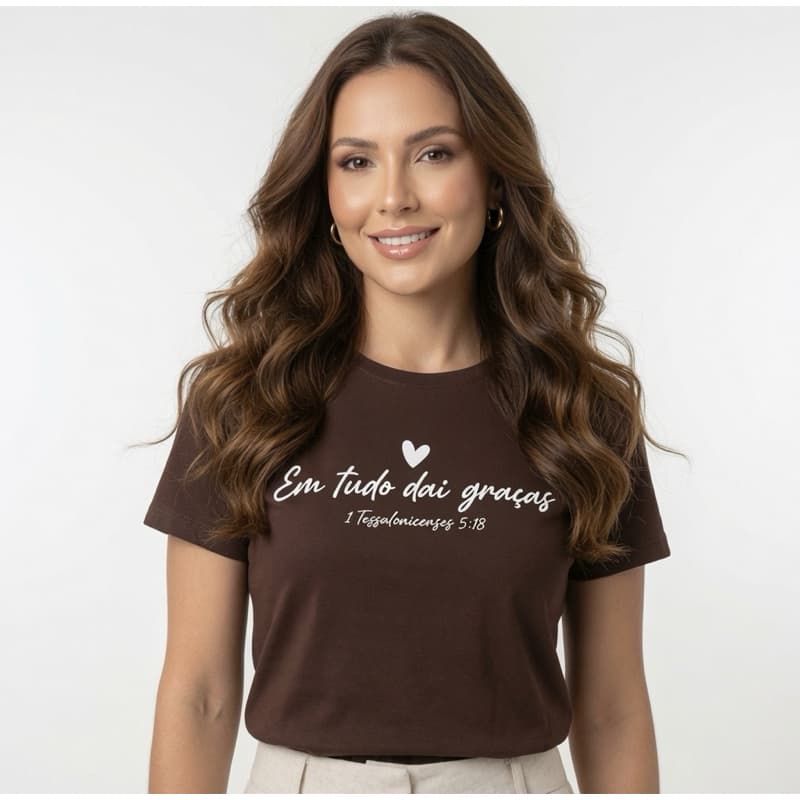 Camiseta Blusinha T-Shirt Cristã Confortável Algodão Estampada Moda Qualidade Premium Básica