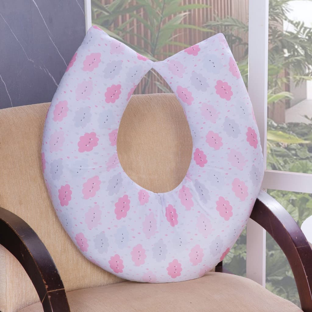 Almofada De Amamentação Bebe Menina Luxo com Zíper Macio Estampada Maternidade