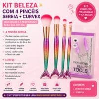 KIT BELEZA COM 4 PINCÉIS SEREIA + CURVEX