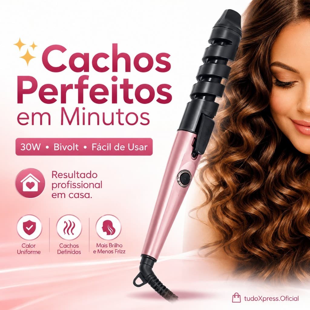 🔥 Babyliss Espiral Modelador de Cachos Bivolt 30W Profissional