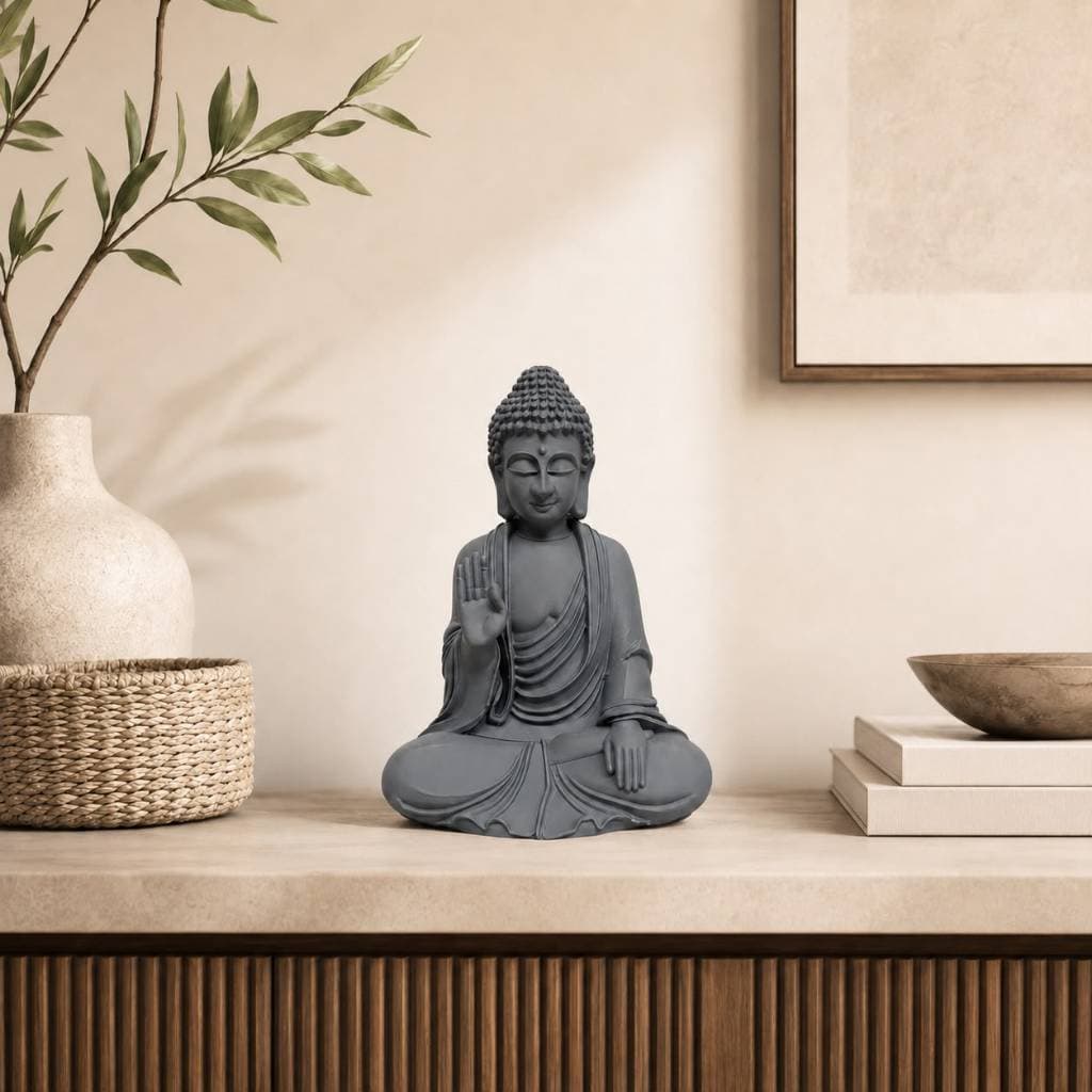 Estátua Buda Decorativo Zen Minimalista Jardim Meditação Feng Shui Casa 15CM e 25cm