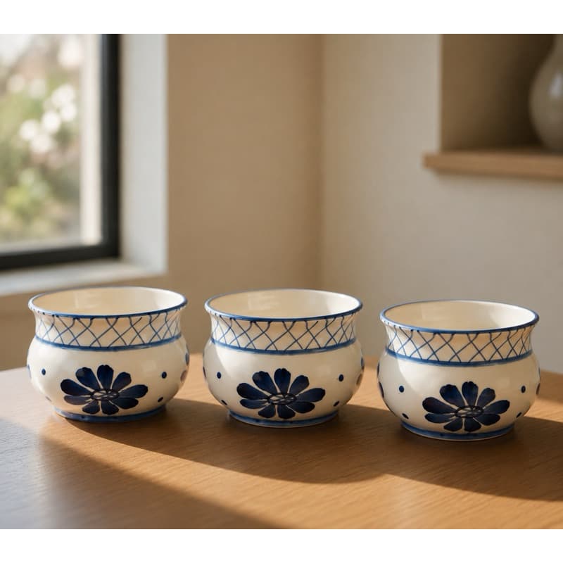 Vaso Cachepô em Cerâmica Artesanal Pintado à Mão | Para Plantas e Decoração