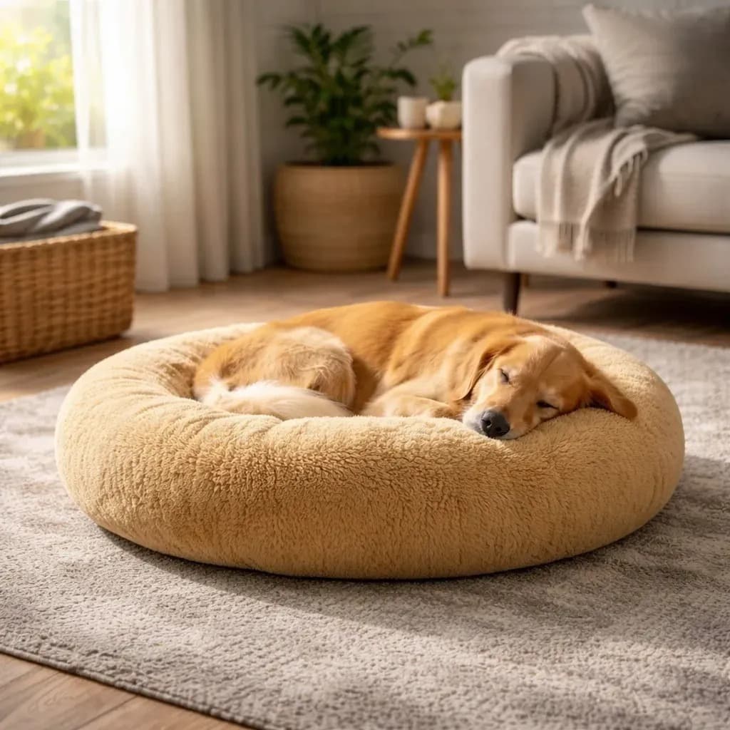 CAMA PET DONUT NUVEM PELUCIA REDONDA CAMINHA NINHO CASINHA CASA Cachorros Gatos FUNDO ANTIDERRAPANTE
