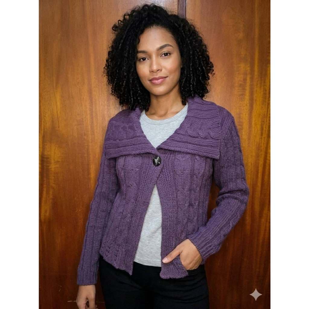 Blusa de Linha Roxa Feminina – Tamanho 44