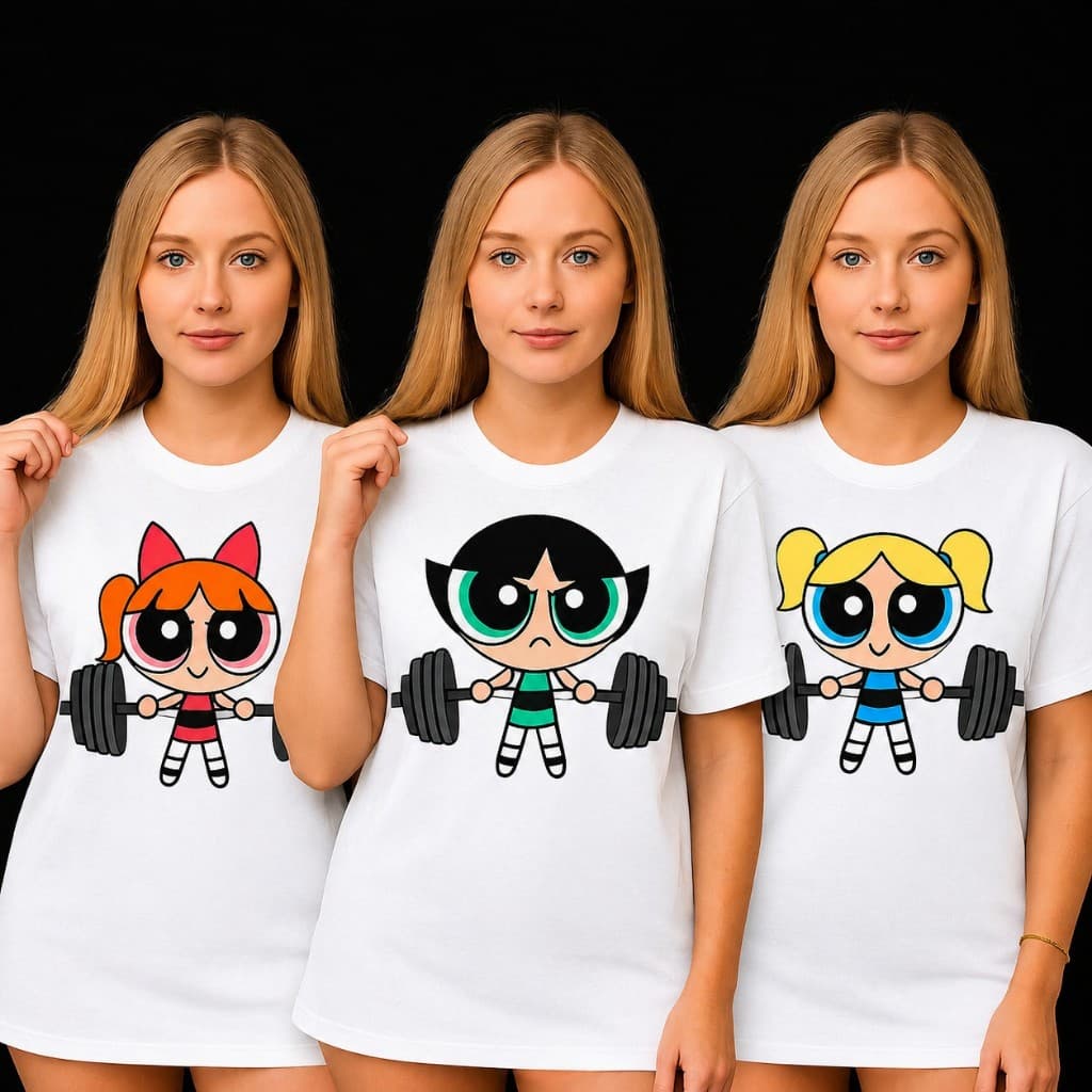 Kit 3 Camisas Femininas Masculinas De Treino 100% Algodão Super Poderosas Estilosas | Unissex