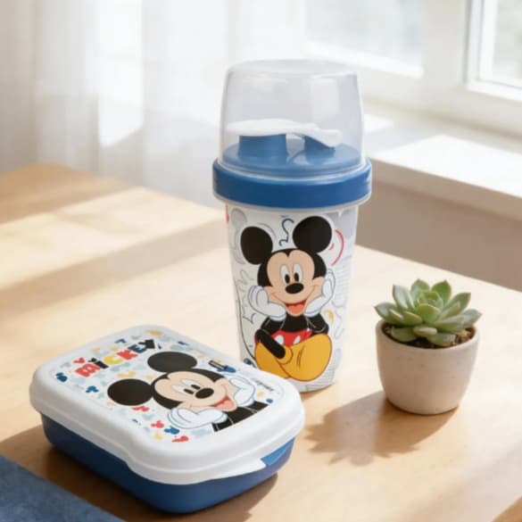 Kit Lancheira Escolar Infantil Com Porta Lanche Sanduicheira E Garrafa Shakeira 320ml