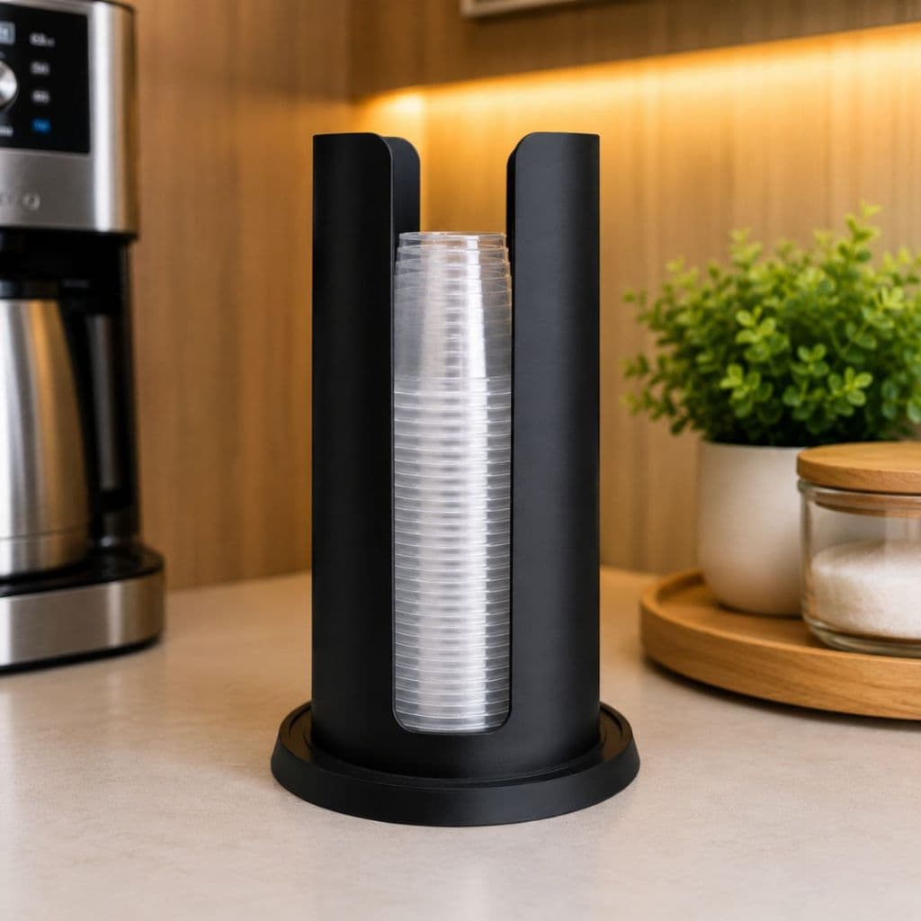 Suporte Para Copo Descartáveis Até 200ml Organizador Compacto Minimalista Moderno Elegante funcional