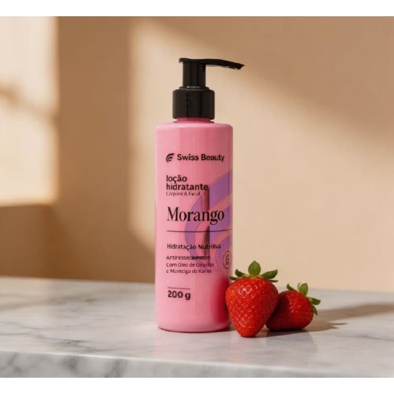 Loção hidratante corporal e facial Swiss Beauty  com óleo de girassol e Manteiga de Karite