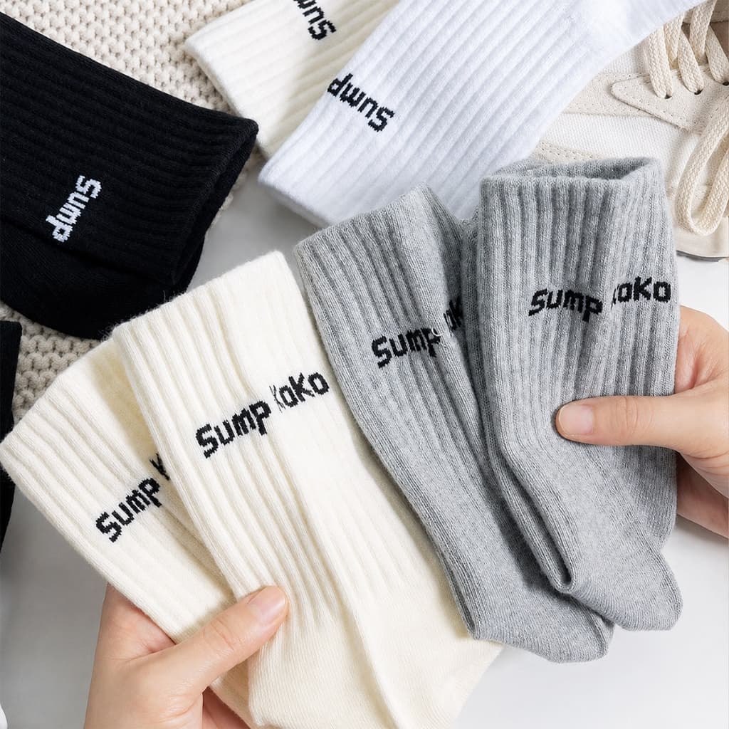 Kit 12 Pares Meias Femininas Cano Médio Estilosa Casual Cores Variadas 35-40