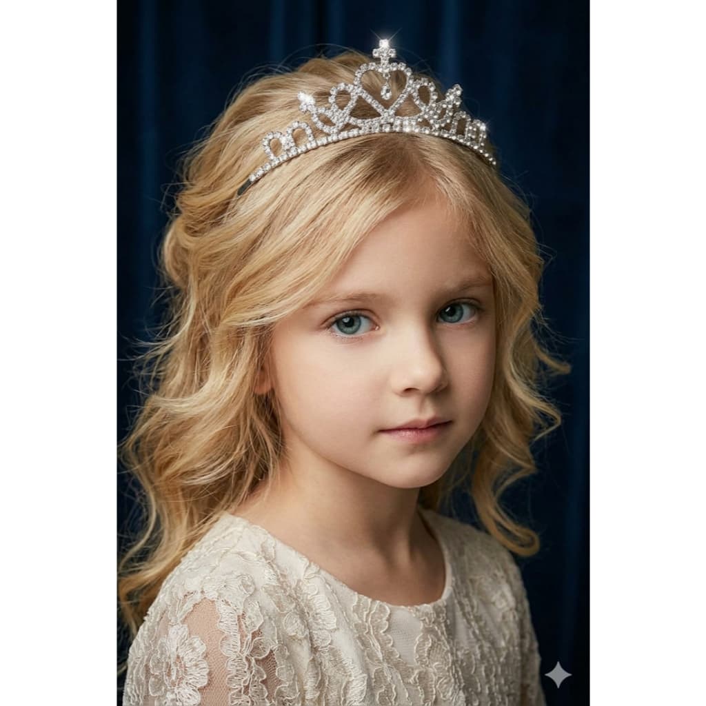 Coroa Tiara Strass Infantil Tiara Coroa Para Crianças Festa Tiara de Daminha de Honra