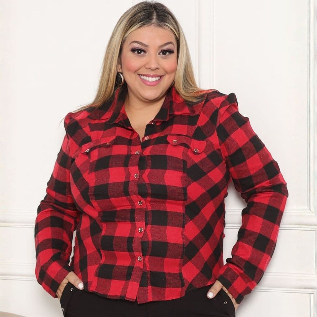 Camisa Xadrez Feminina Flanelada Manga Longa Casual Estilosa Confortável