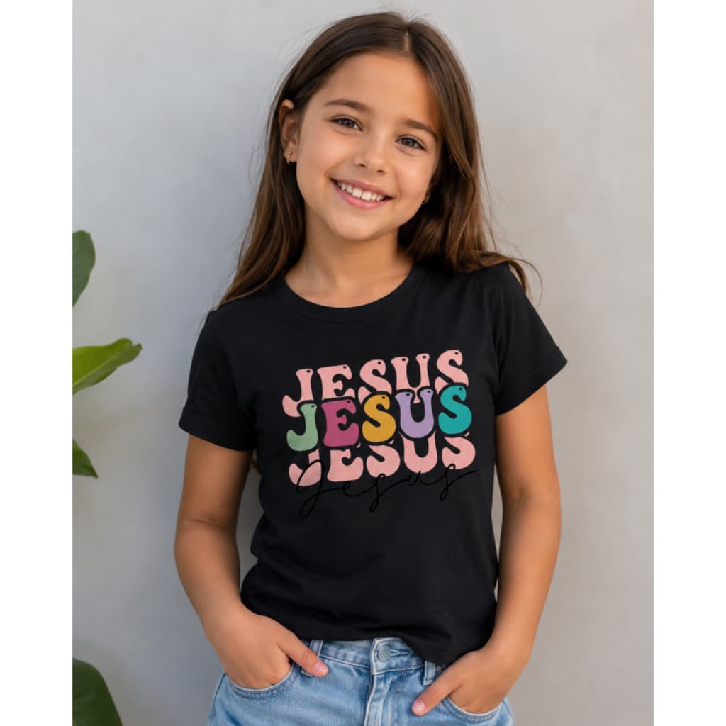 Camiseta Infantil Moda Evangélica Feminina Camisa Algodão Tecido Macio Confortável ENVIO IMEDIATO
