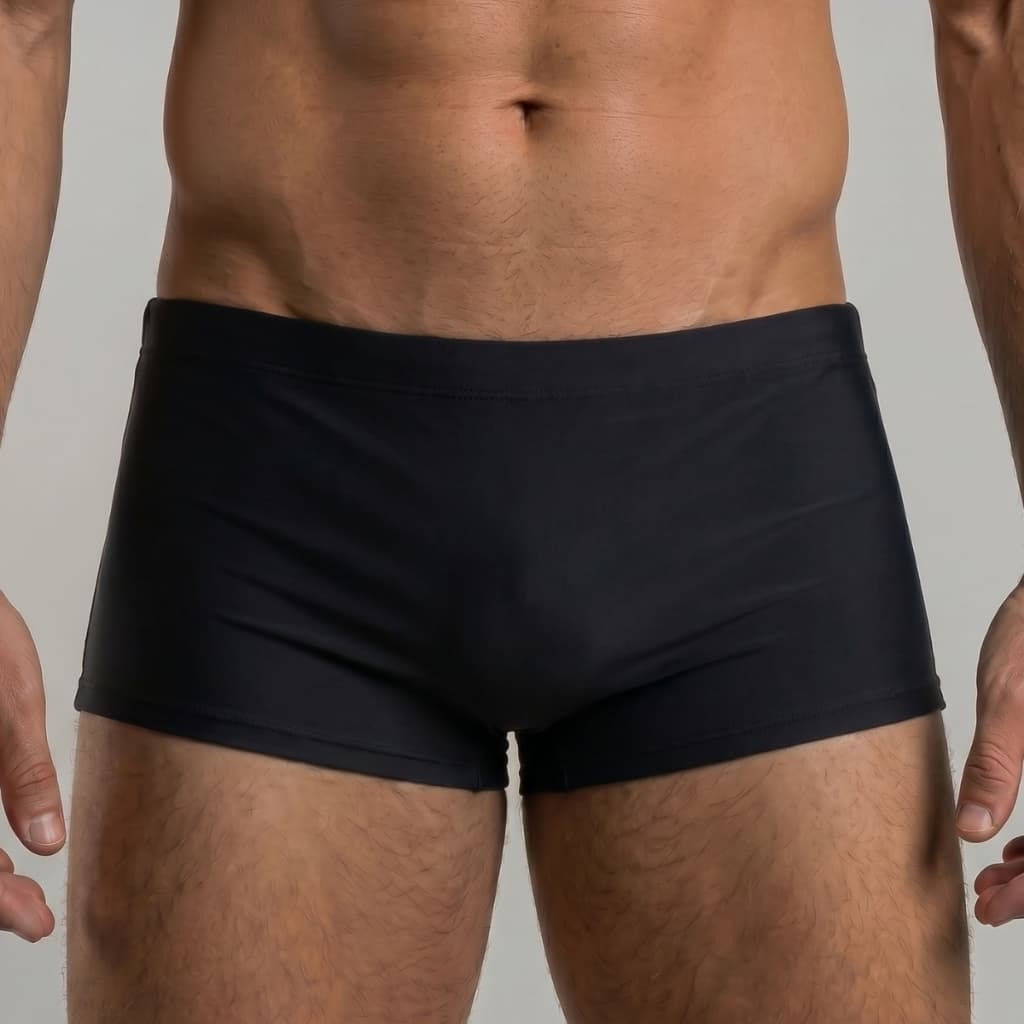 Sunga Masculina Boxer Lycra Larga Adulto Lisa Moda Praia