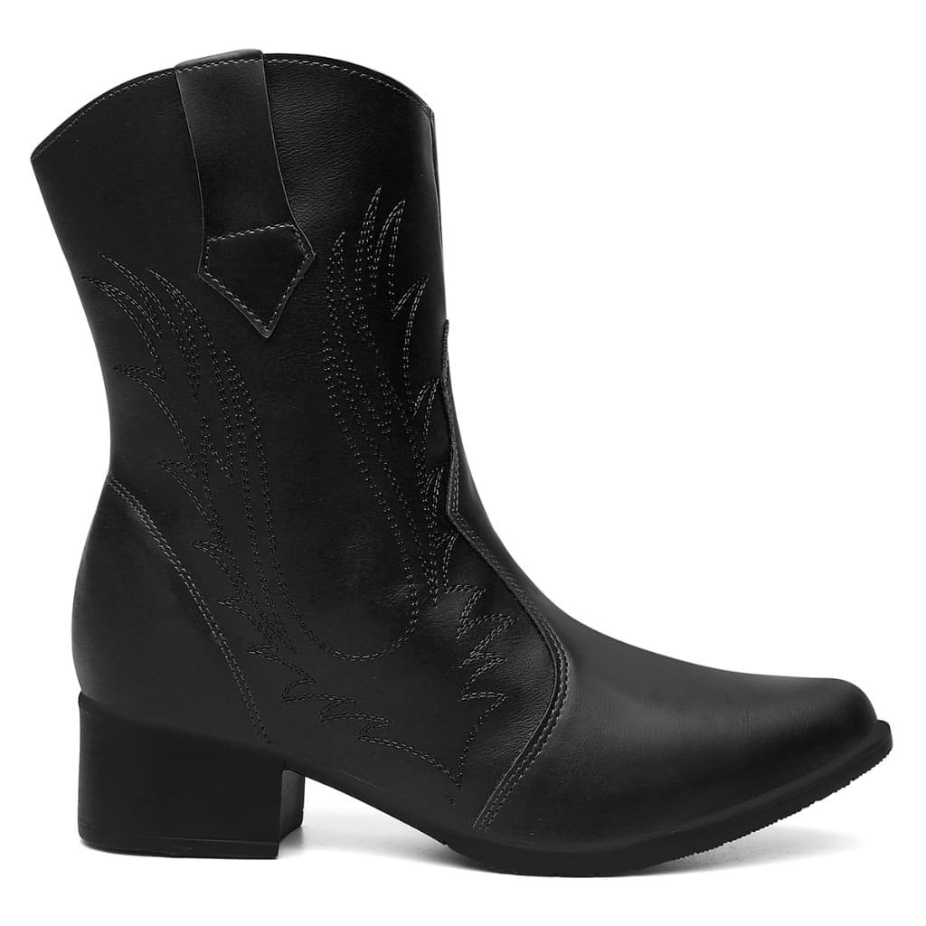 Bota Feminina Confortável Estilosa Moda Salto Baixo Feminino
