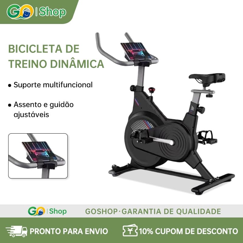 Goshop Bicicleta Ergométrica Compacta e Silenciosa - Bike Spinning para Apartamento, 150kg