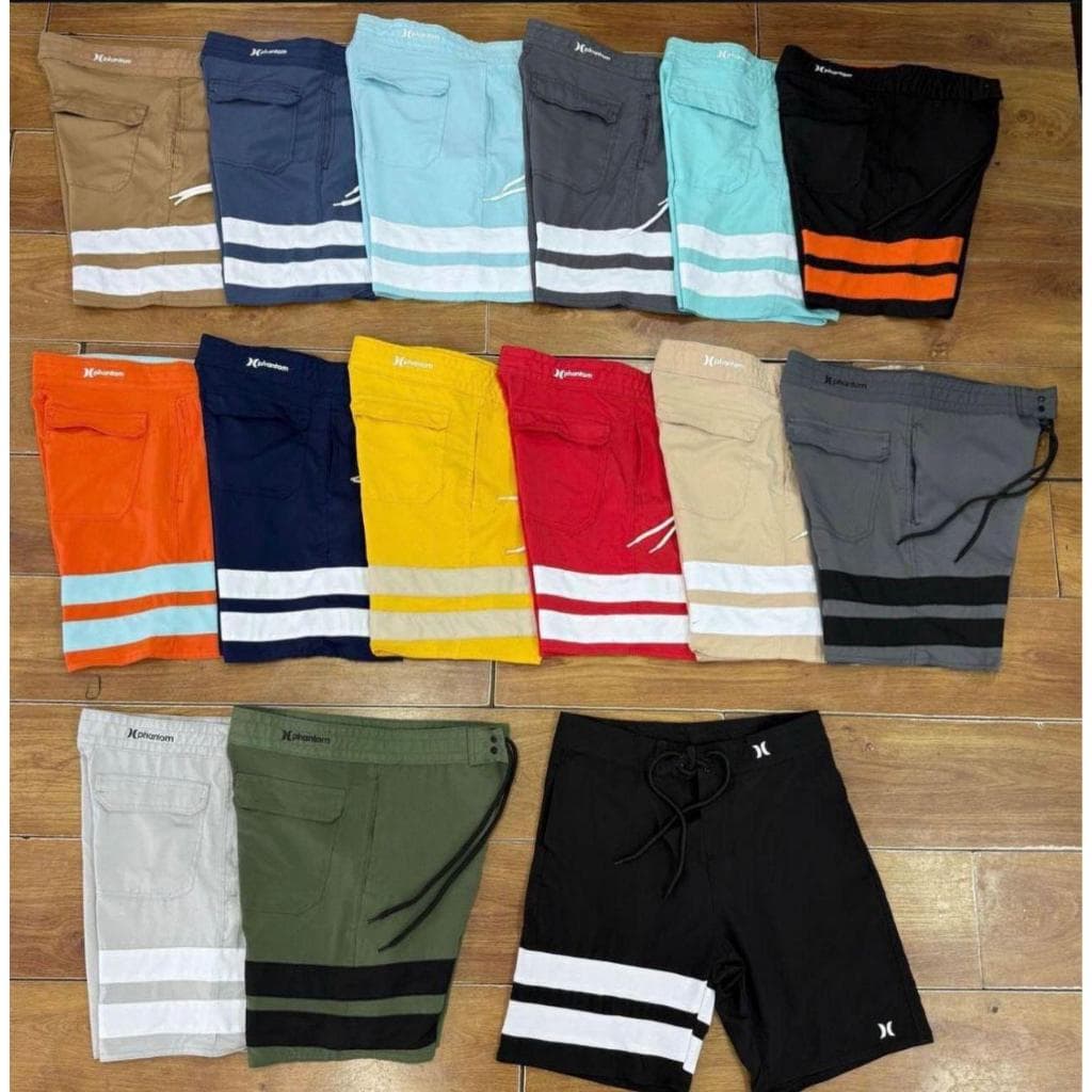 Bermuda Masculina Elastano Moda Praia Surf Tactel Leve e Confortável Casual Piscina Secagem Rápida Academia Verão