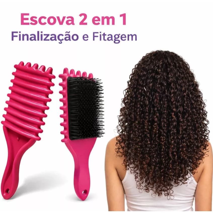 Escova Modeladora de Cachos | Definição Máxima com Cerdas Anti Frizz