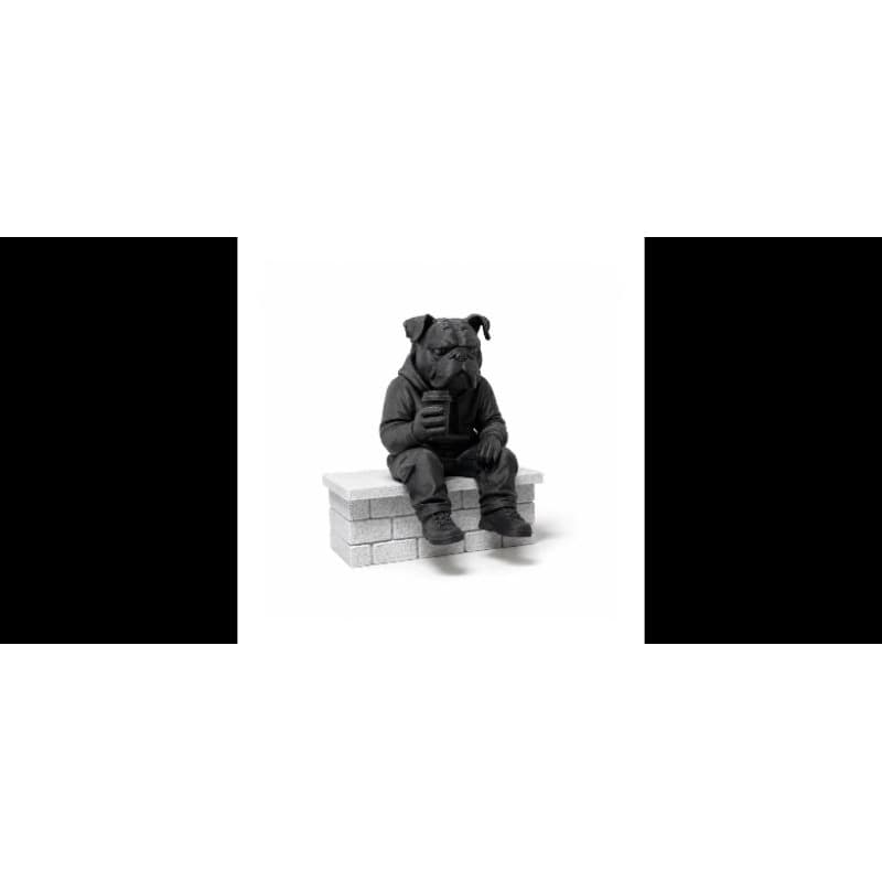 Estátua Bulldog Francês Thomas Decorativo Mesa Escritório 3D