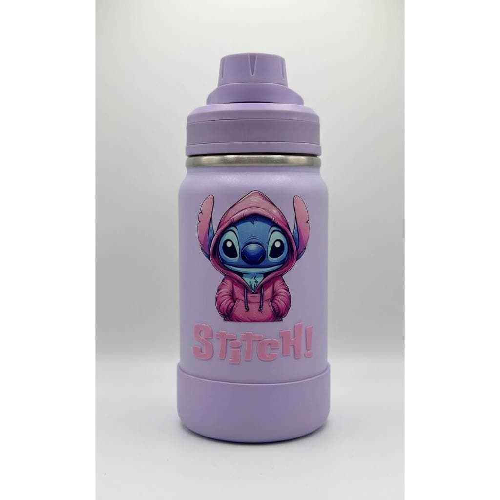 Garrafa Infantil Personalizada Escolar Kids 350ml Térmica Inox com Nome e Desenho Base Antiderrapante