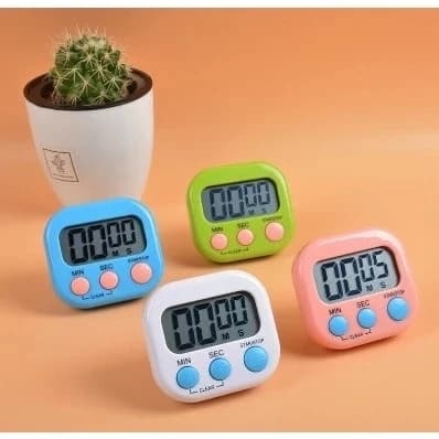 Mini Relógio Digital com Cronômetro para Cozinha e Uso Diário
