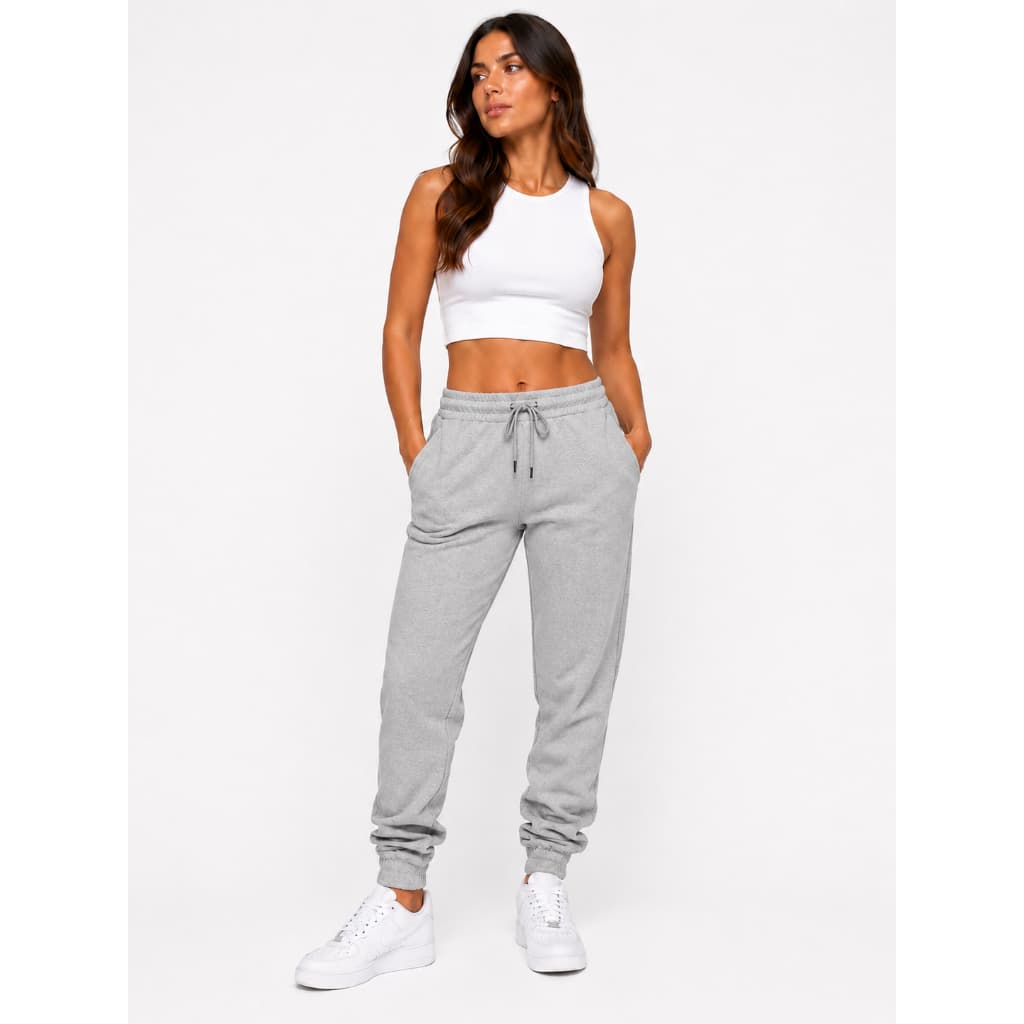 Calça Moletom Slim Unissex Liso Sem Estampa