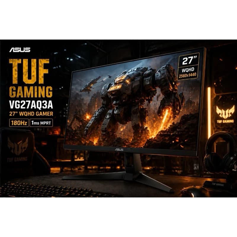 MONITOR GAMER ASUS TUF GAMING VG27AQ3A 27” – DESEMPENHO EXTREMO PARA QUEM LEVA O JOGO A SÉRIO!