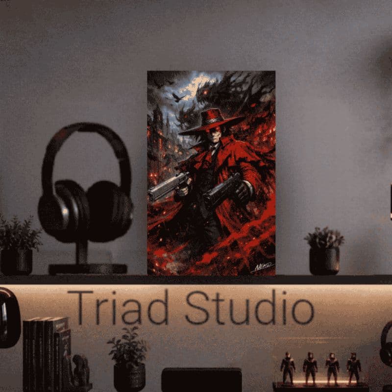 Placa Decorativa Hellsing Ultimate 15x21cm MDF Alucard Vampiro Anime Otaku Colecionável