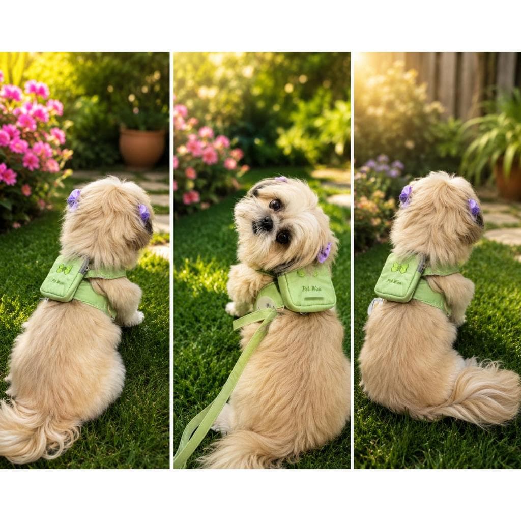 Colete Mochila Ajustável para Pets com Alça de Passeio e Compartimento