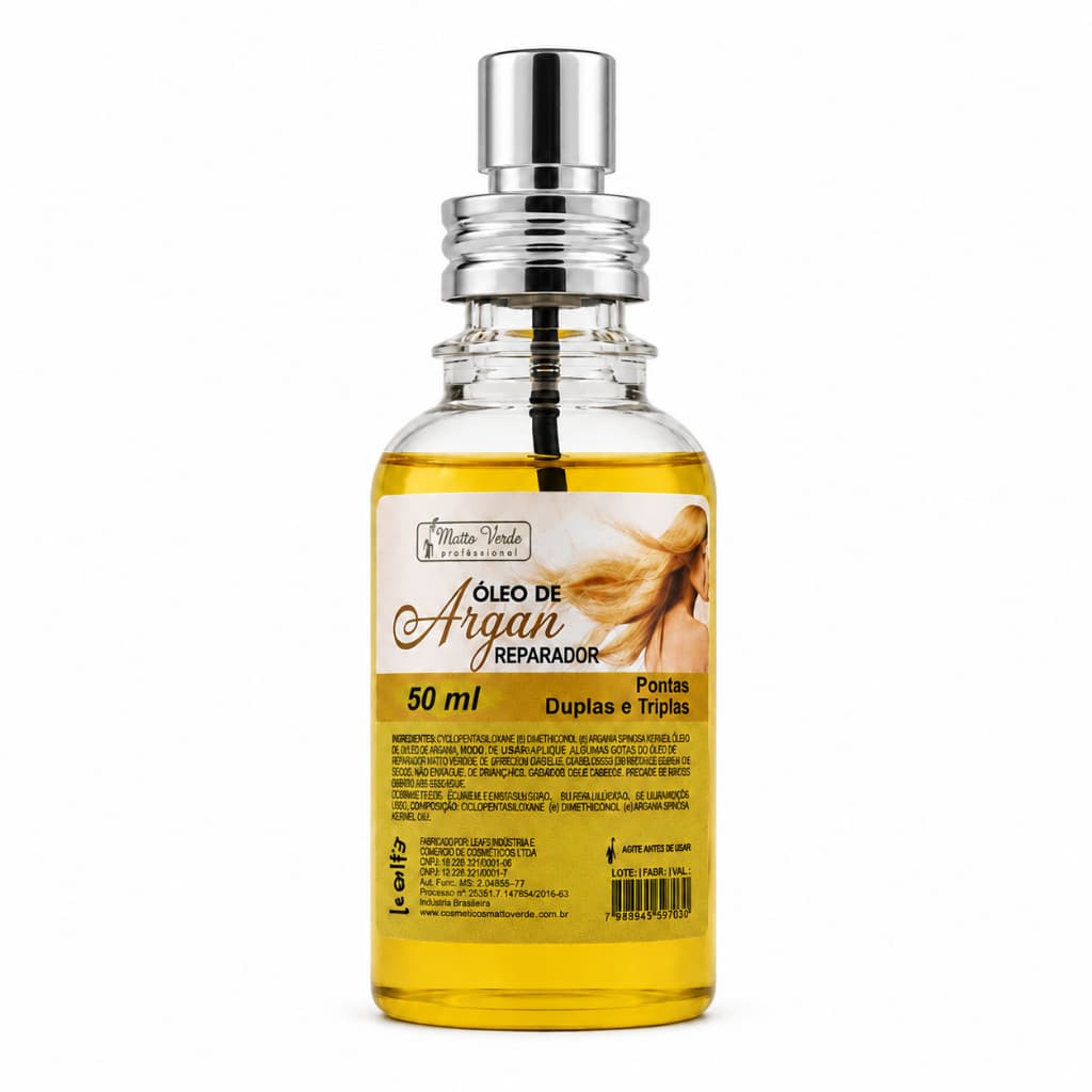 Óleo de Argan Reparador 50ml Matto Verde Anti Frizz Pontas Duplas