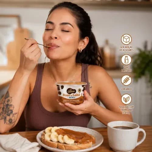 Doce De Leite La Ganexa Zero Lactose Sem Açúcar Amido 250 gramas