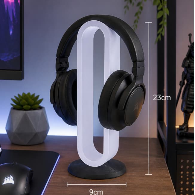 Suporte para Fone de Ouvido Headset Premium | Design Moderno e Elegante | Organizador de Mesa Gamer e Escritório