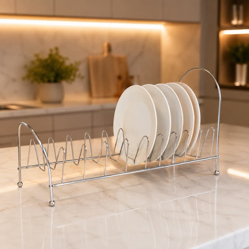 Suporte Pratos Vertical Organizador Armário Aramado Escorredor Cozinha Porta Louça