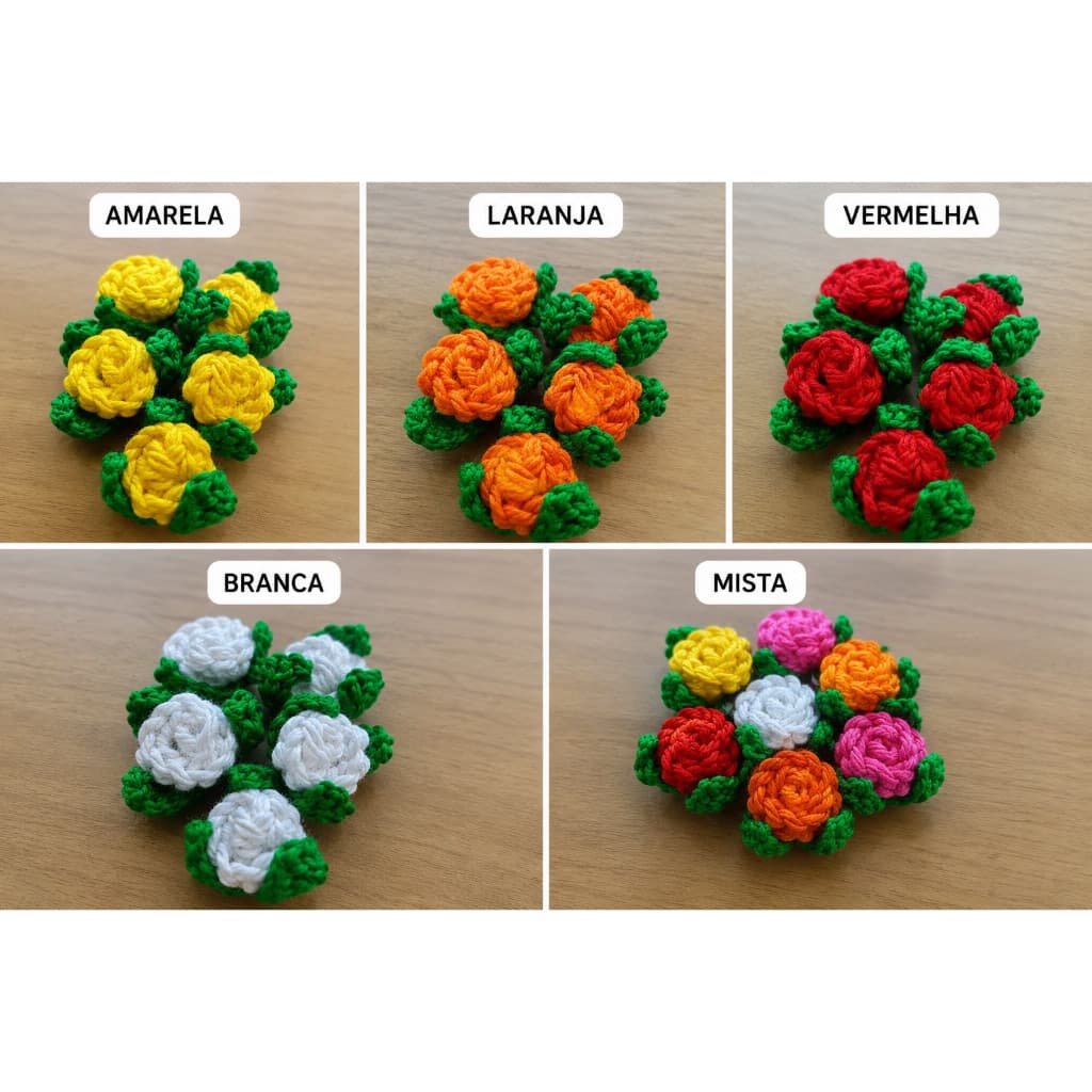 rosa de croche, aplicacao de rosa, croche para aplicação, mine rosa de croche, acessório para arquinho e roupas.