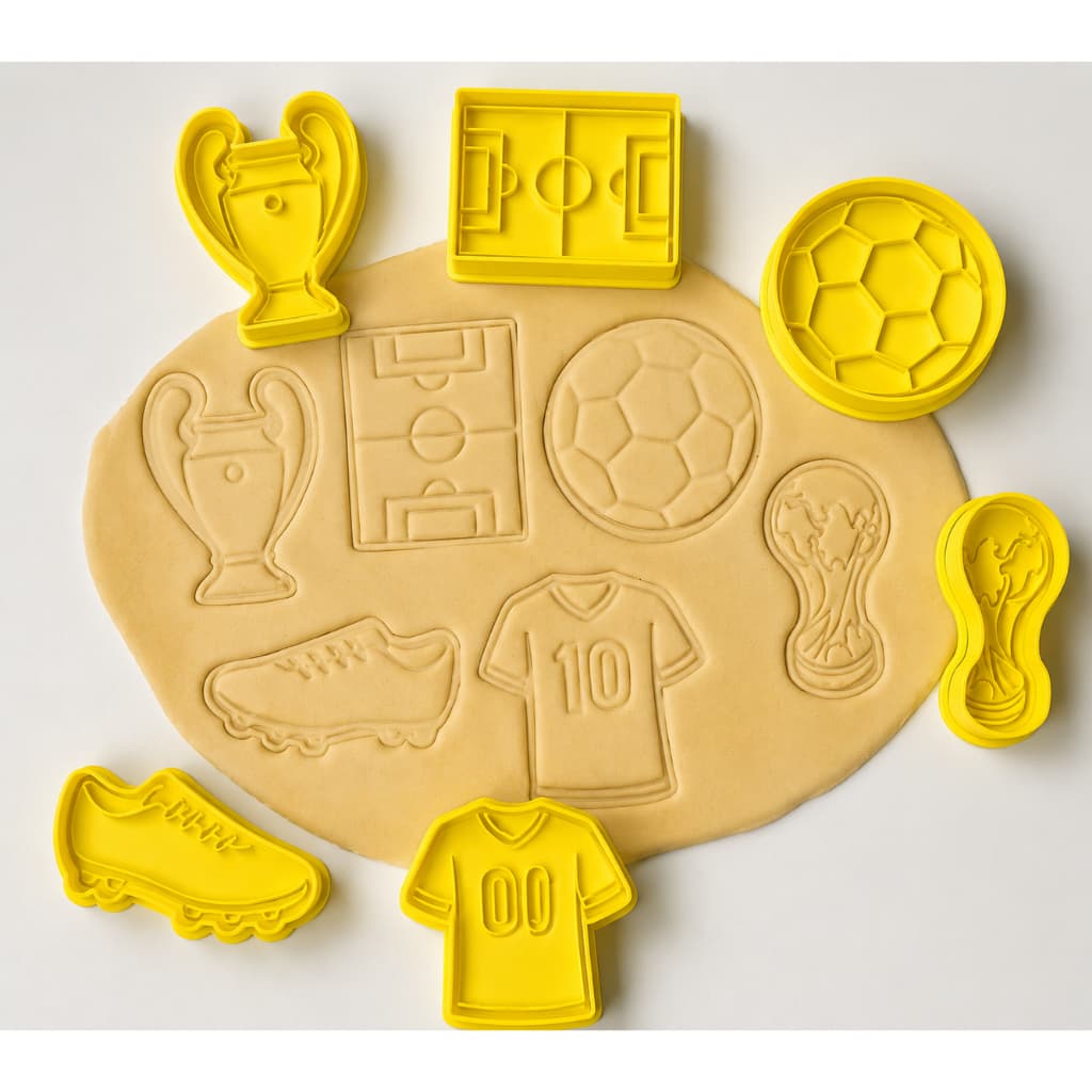 KIT 6 Peças Cortador Copa 2026 Biscoito Bolacha Forma confeitaria Moldes Criativos ENVIO IMEDIATO