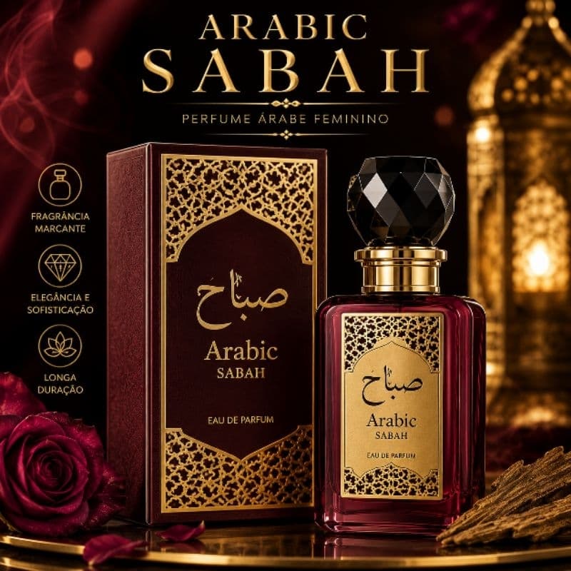 Perfume Árabe Feminino Arabic Sabah Importado Fragrância Marcante Longa Duração