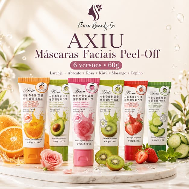 Máscara Facial Peel Off Axiu 60g Plant Extract Limpeza Profunda Cravos Oleosidade Skincare