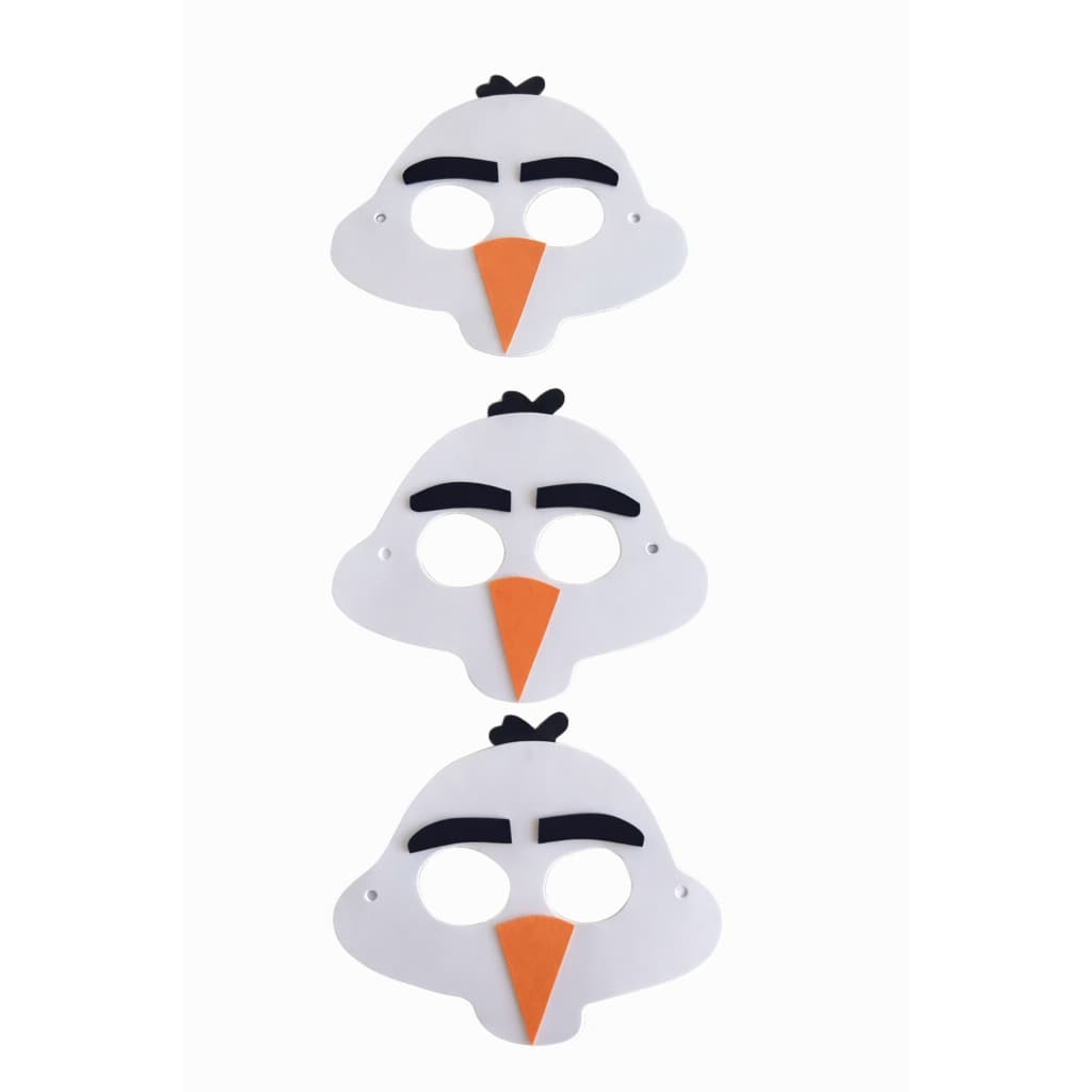 Máscara do Olaf em EVA para Lembrancinha de Festa Infantil Máscara Olaf - Frozen Boneco de Neve Olaf do Frozen