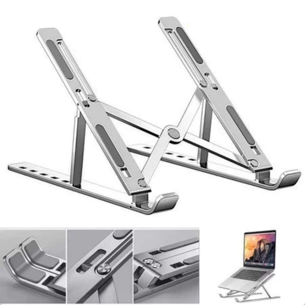Suporte Base/apoio de Notebook de Alumínio  | Dobrável | Portátil