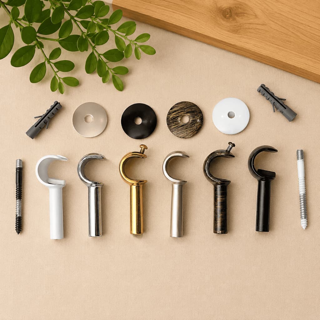Suporte Alumínio Para Varão De Cortina 19mm Unitário Várias Cores