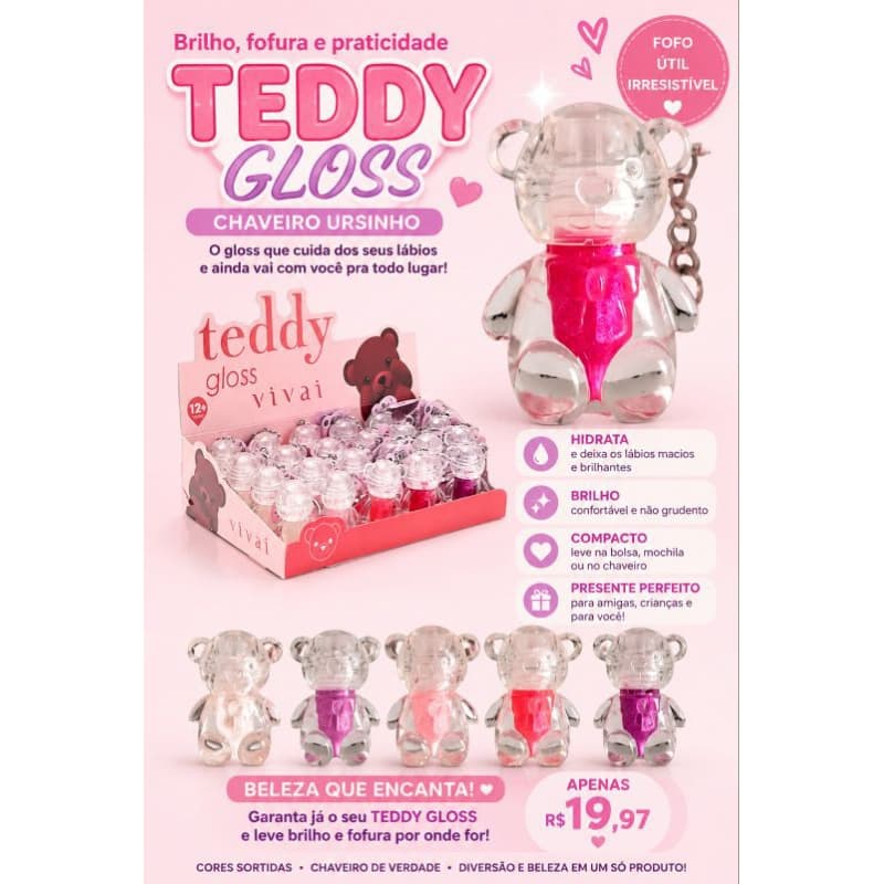 GLOSS TEDDY CHAVEIRO URSINHO  - VIVAI