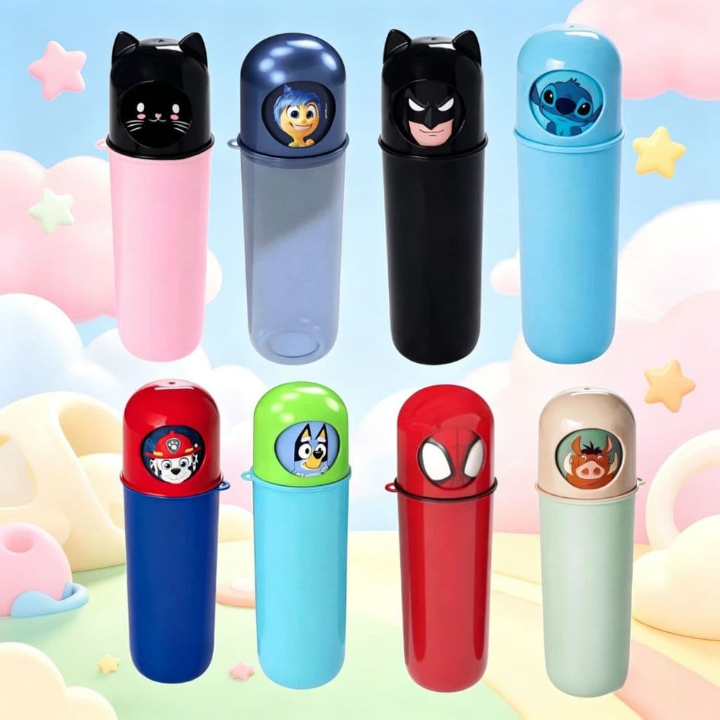 Porta Escova Dental Case Infantil Estojo Escola Viagem Ludico