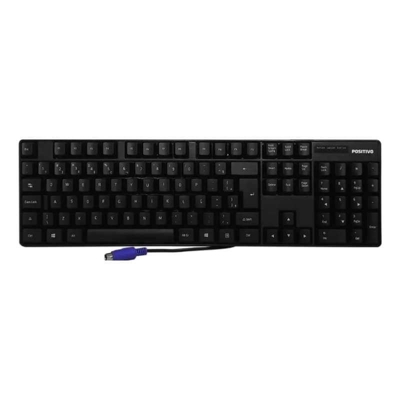 Teclado PS2 Positivo RD-K2005B ABNT2 com Teclado Numérico