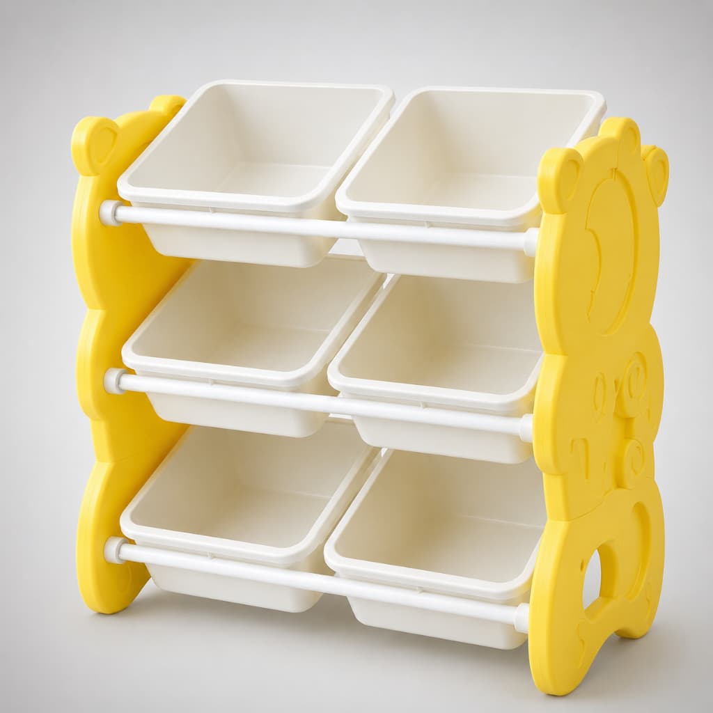 Estante Infantil Organizadora 6 Gavetas Porta Brinquedos Nicho 3 Prateleiras