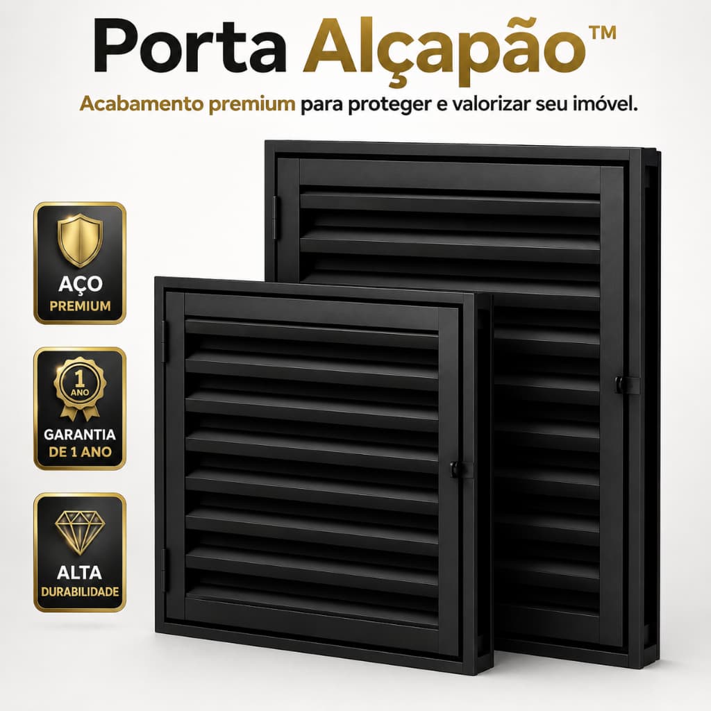 Alçapão Porta De Aço Abrigo Laje Portinhola 80x60cm - 70x60cm, Preto