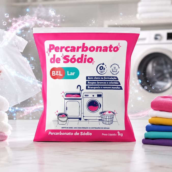 Percarbonato de Sódio Bel E Lar 1kg - Limpador Multiuso - Tira Manchas e Odores - Oxigênio Ativo