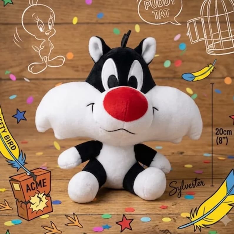 Pelúcia Frajola Looney Tunes 20cm Macio Antialérgico Infantil Presente Decoração
