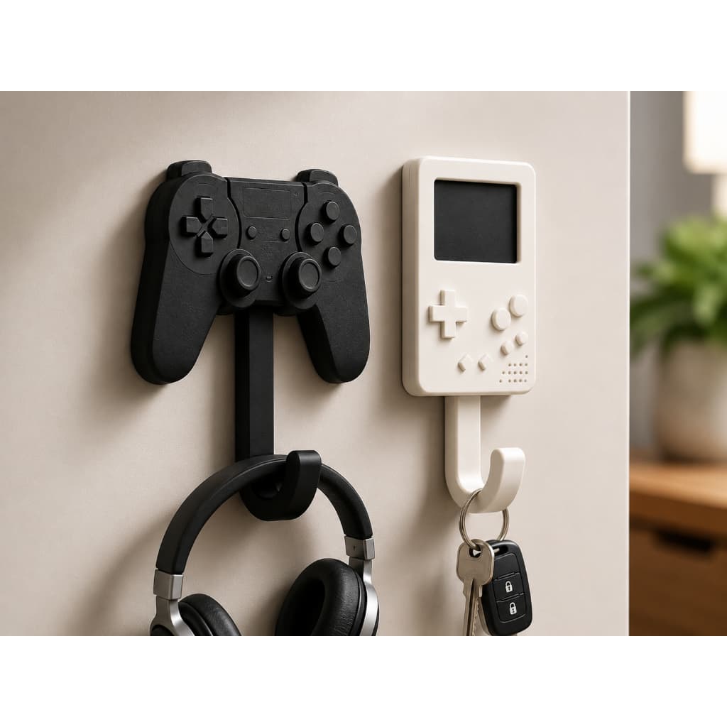 Conjunto de Ganchos de Parede para Jogos Retrô - 2 Peças